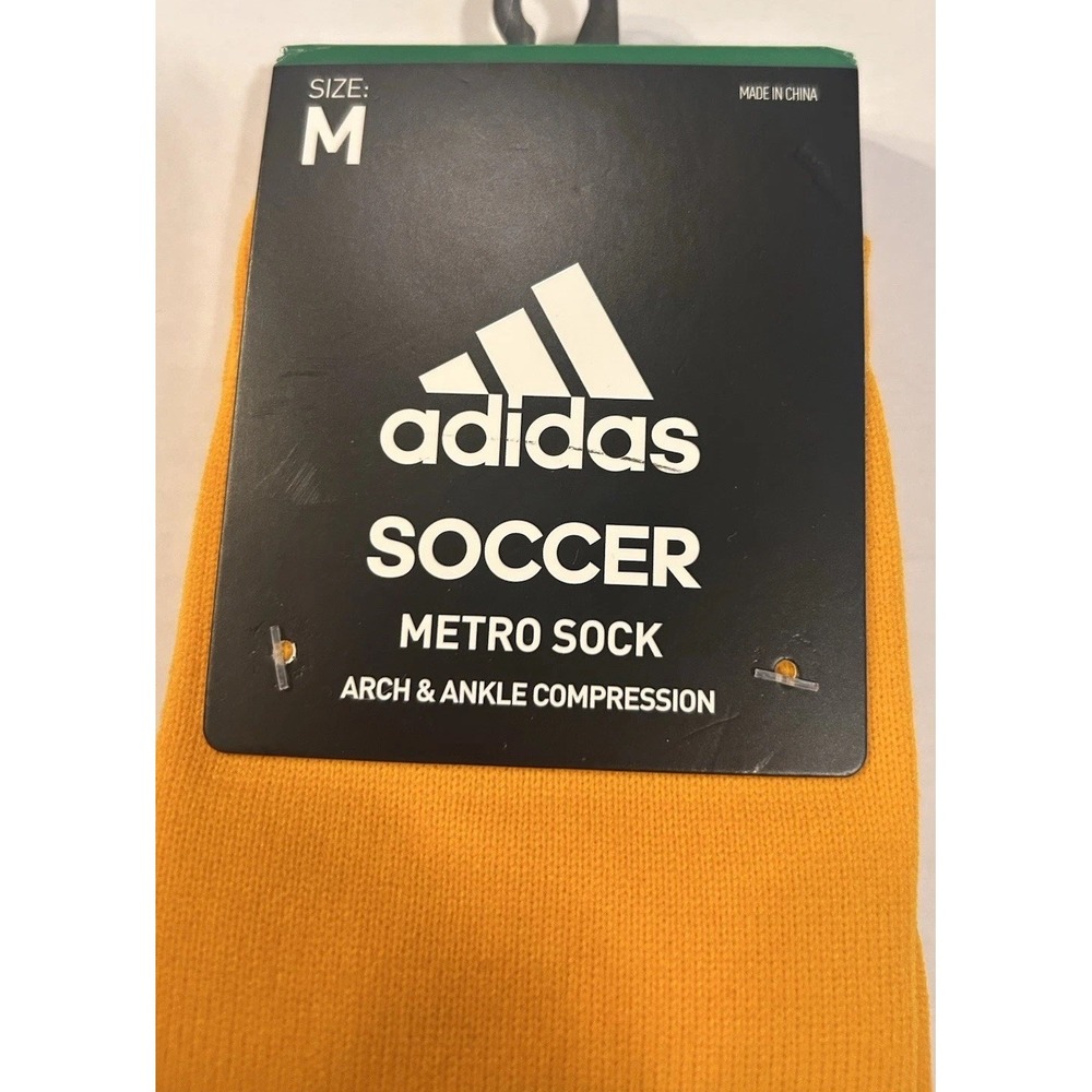 adidas Soccer  Orange/White Metro  Arch & Ankle Compression Sock  Medium